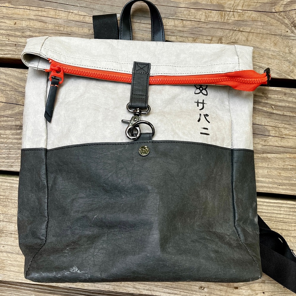 Black/Grey/Orange Sherpani Japanese Backpack Travel Bag